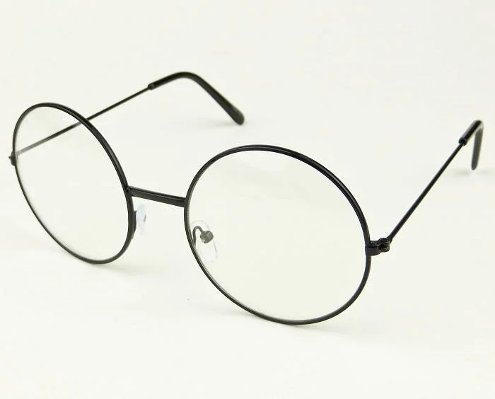 Medium Round Sexy GIA Circle Thin Metal BOHO Vintage Frames Clear Eyeglasses M